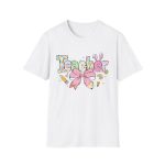 Teacher Floral Bow T-Shirt