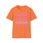 Teacher Stack Pink Graphic Tee - Image 6