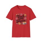 Teach Love Inspire Floral Teacher Tee - Image 3