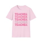 Teacher Stack Pink Graphic Tee - Image 5