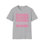 Teacher Stack Pink Graphic Tee - Image 2